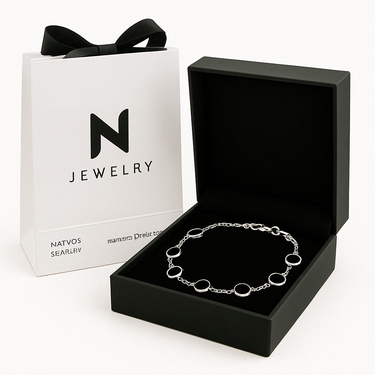 EQUAL ONYX BRACELET 950 STERLING SILVER